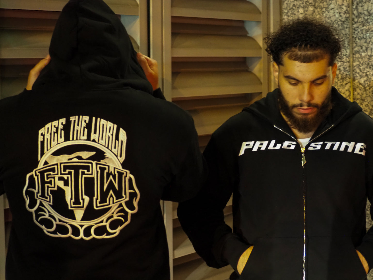 Embroidered Palestine Zip-Up