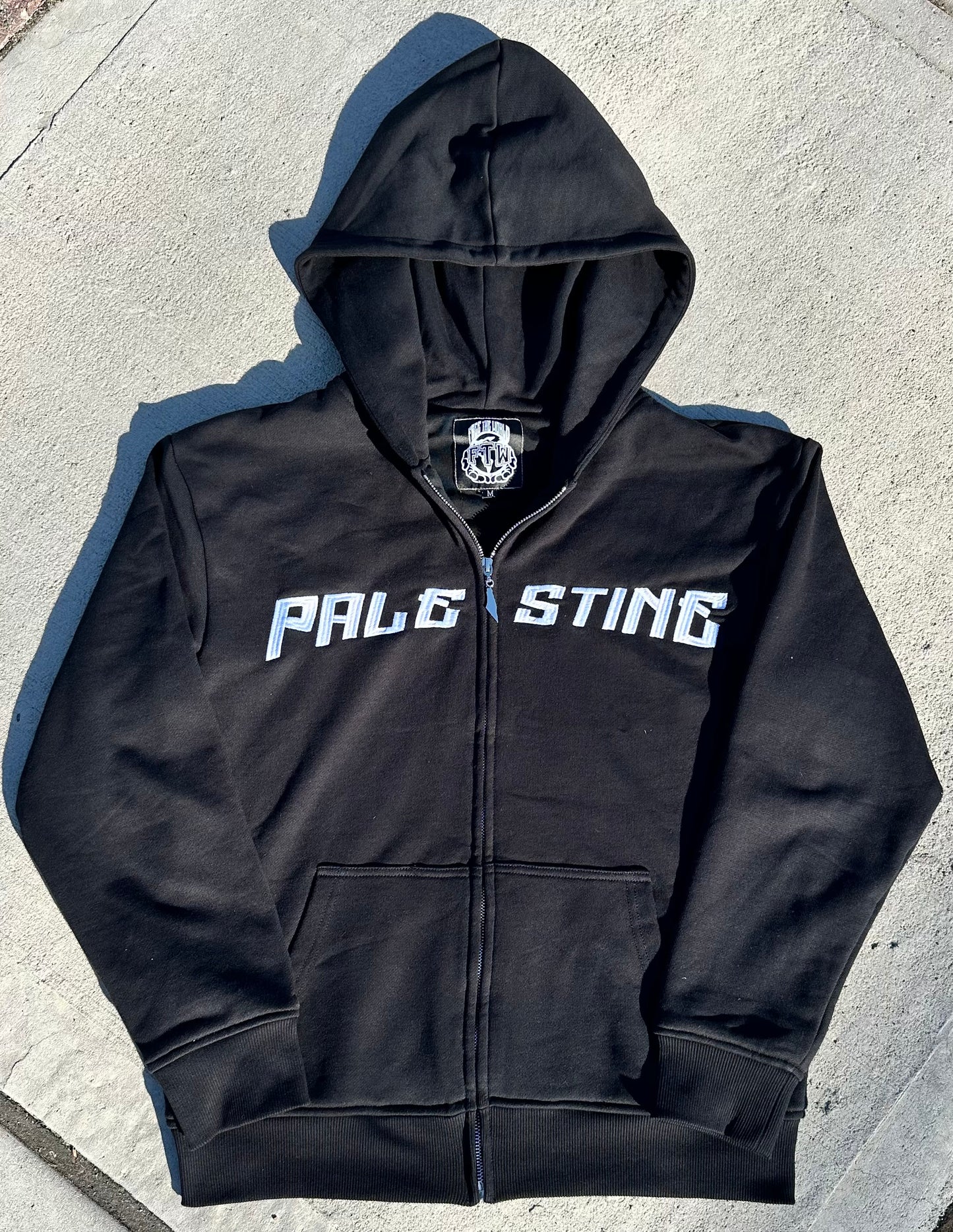 Embroidered Palestine Zip-Up